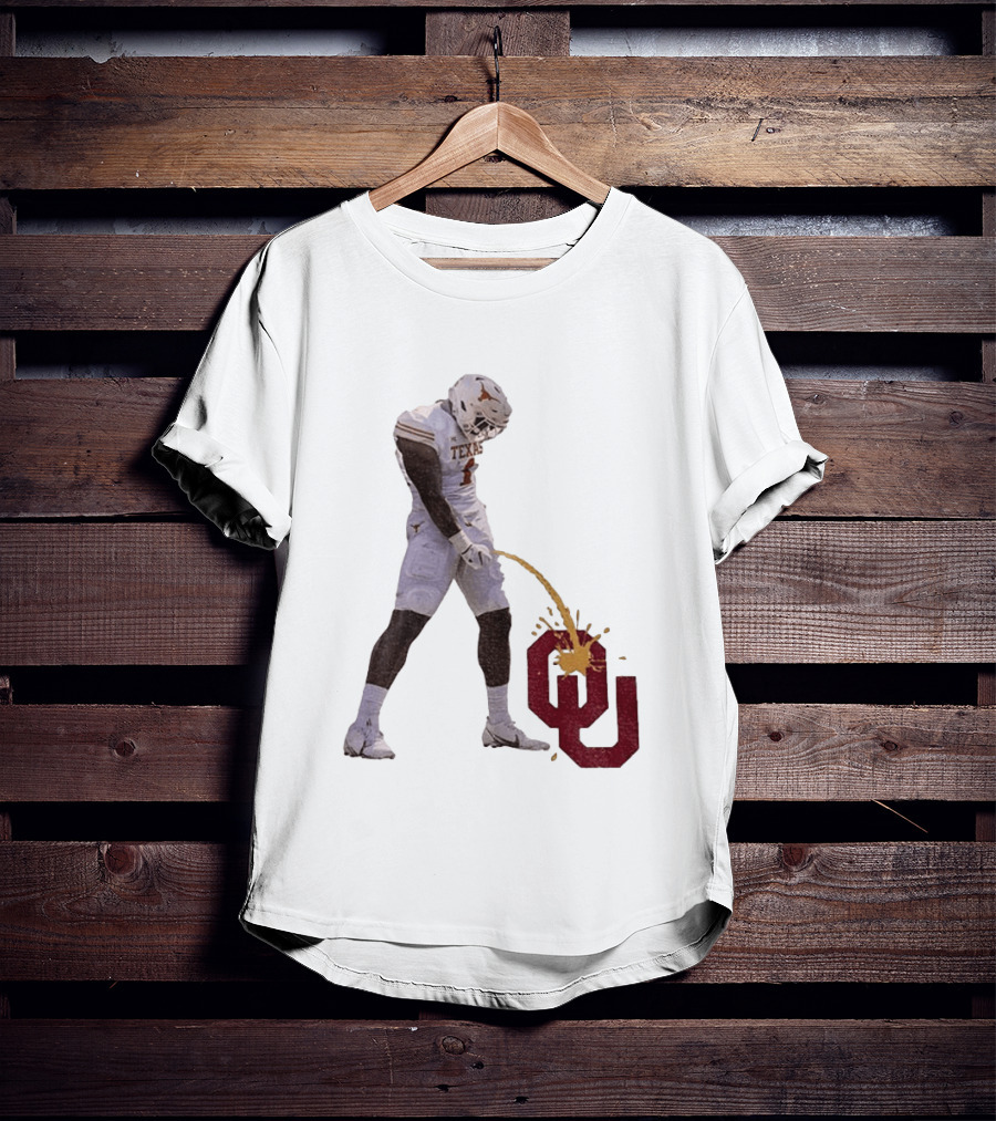 Texas Longhorns Xavier Worthy #1 Pee On Oklahoma Sooners OU Football Rivalry T-Shirt