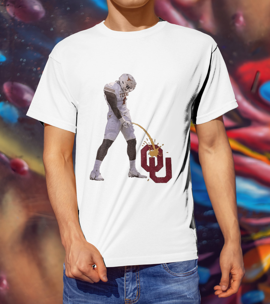 Texas Longhorns Xavier Worthy #1 Pee On Oklahoma Sooners OU Football Rivalry T-Shirt