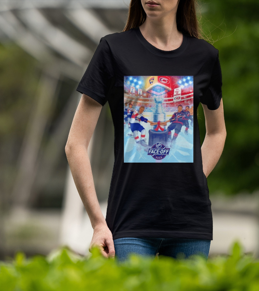 NHL Face Off 2026 Stanley Cup Florida Panthers Vs Carolina Hurricanes Ice Hockey Showdown T-Shirt