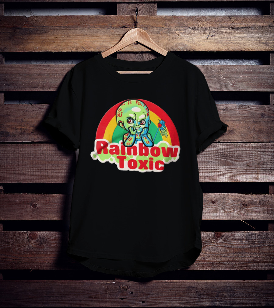 Rainbow Toxic Chucky Green Baby Doll T-Shirt