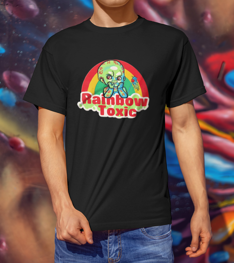 Rainbow Toxic Chucky Green Baby Doll T-Shirt
