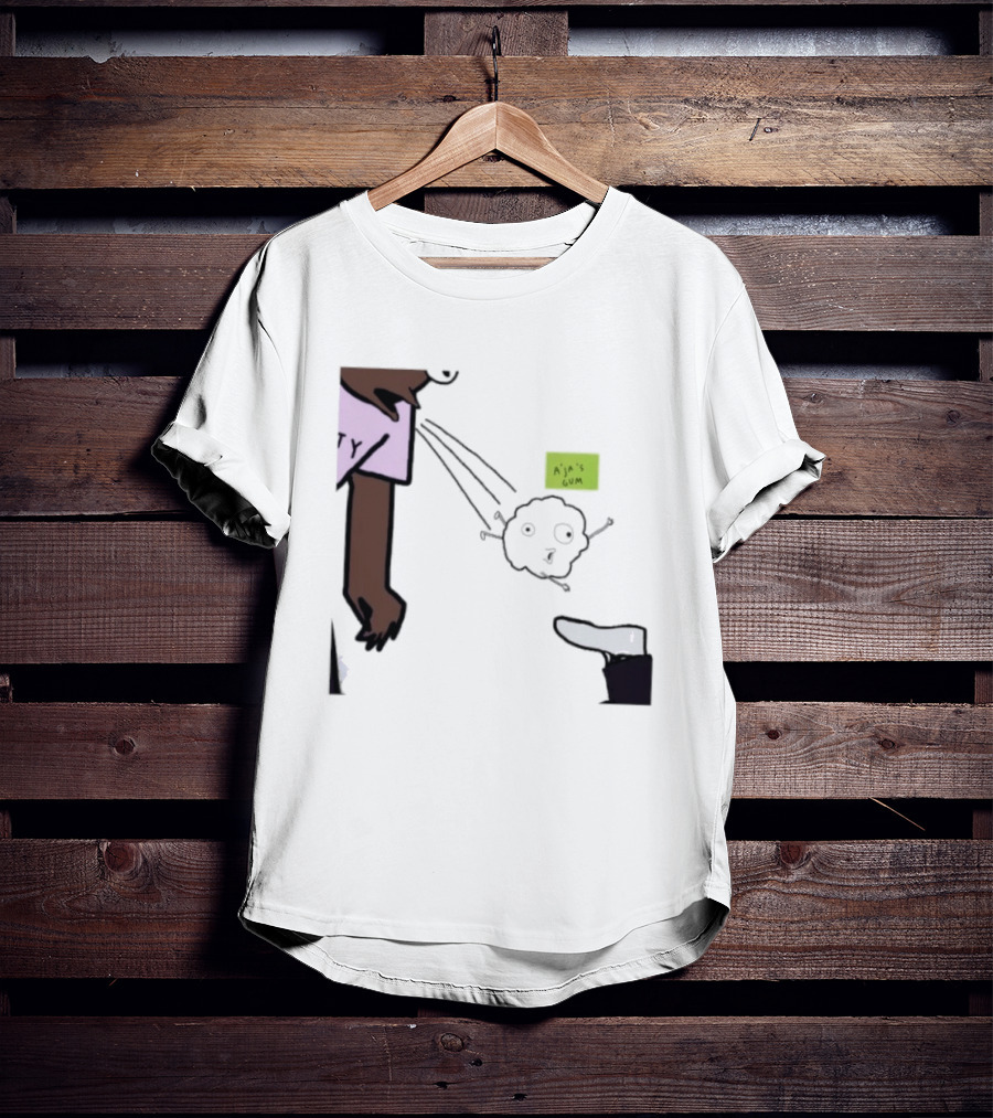 A'ja Wilson Pregame Gum Out Of Her Mouth Cartoon Style Humor T-Shirt
