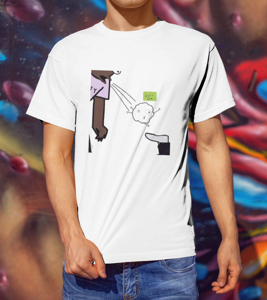 A'ja Wilson Pregame Gum Out Of Her Mouth Cartoon Style Humor T-Shirt