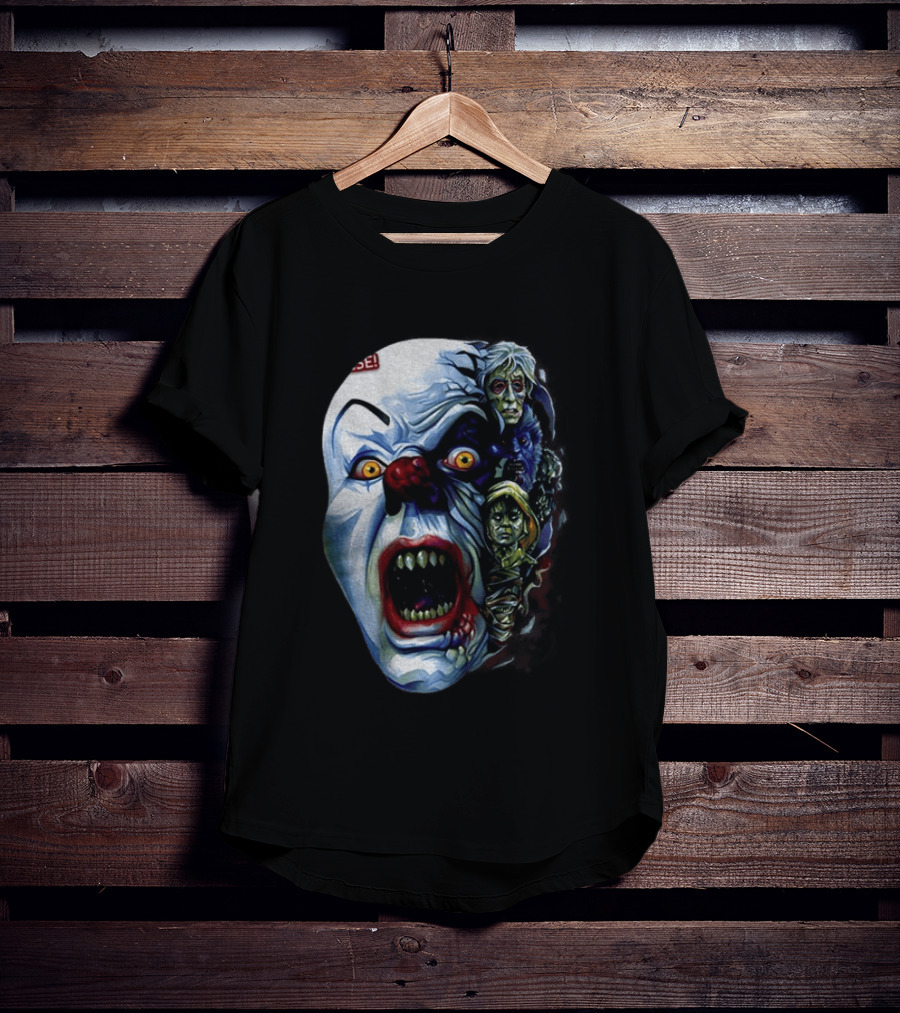 Pennywise The Dancing Clown Stephen King's IT Horror Nightmare Faces T-Shirt