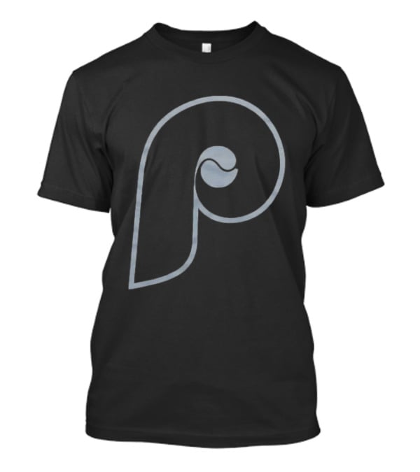 Philadelphia Phillies Distressed Black Retro MLB T-Shirt
