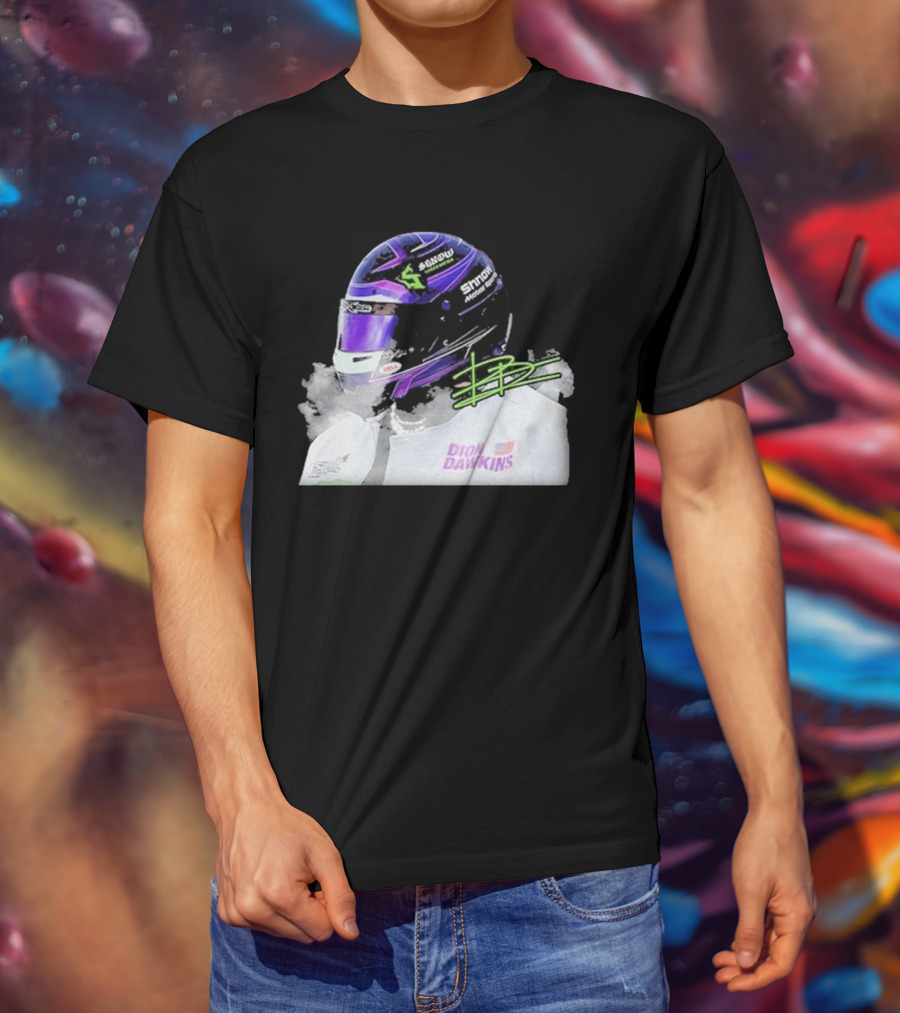 Soul Motorsports Dion Dawkins Racing Helmet Signature T-Shirt