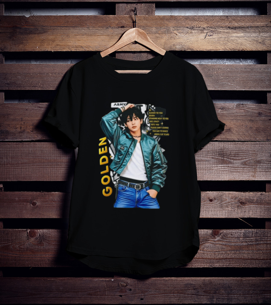 Jungkook Seven Golden Army Bomber Jacket Fashion Trend T-Shirt