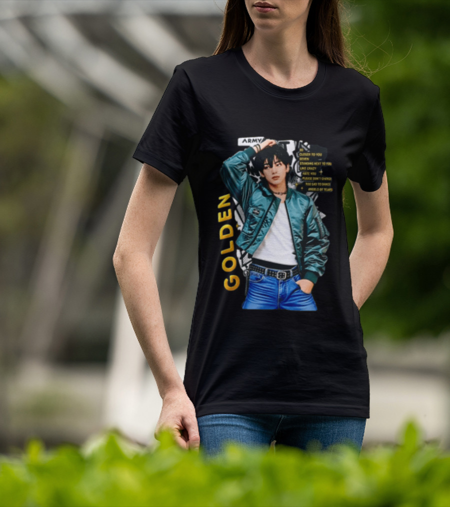 Jungkook Seven Golden Army Bomber Jacket Fashion Trend T-Shirt
