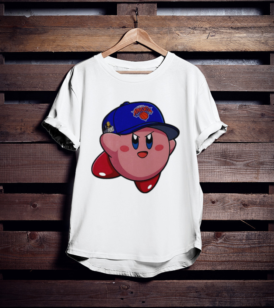Kirby New York Knicks NBA Hat Featuring Team Colors And Finals Patch T-Shirt