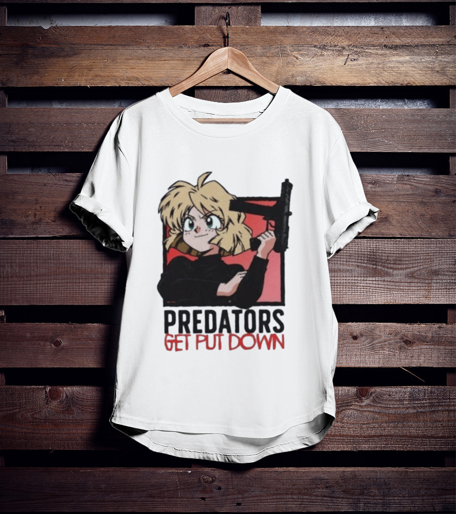 Predators Get Put Down Minnie May Gunsmith Cats Anime T-Shirt