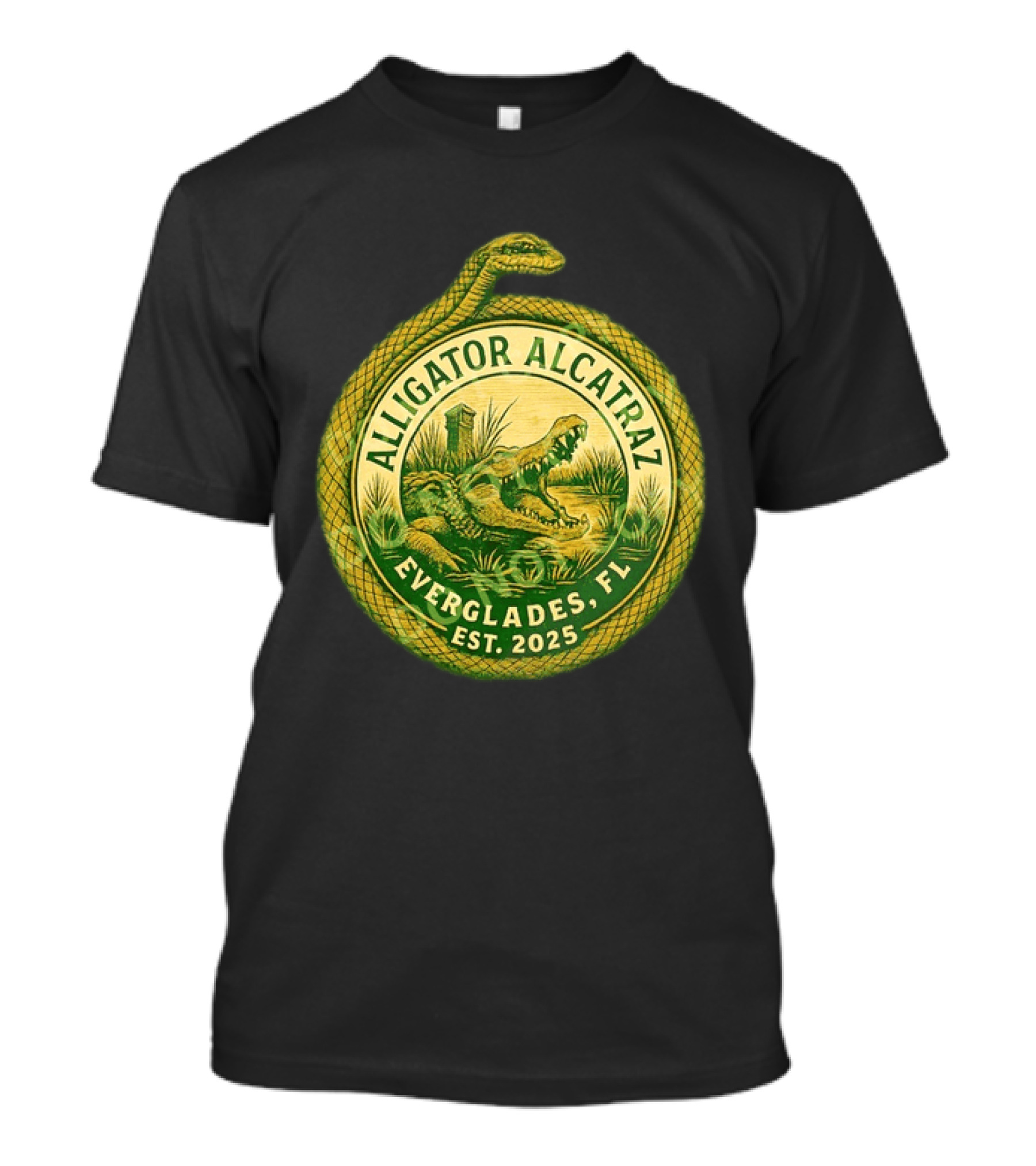 Alligator Alcatraz Everglades Florida Est. 2025 Snake And Reptile T-Shirt