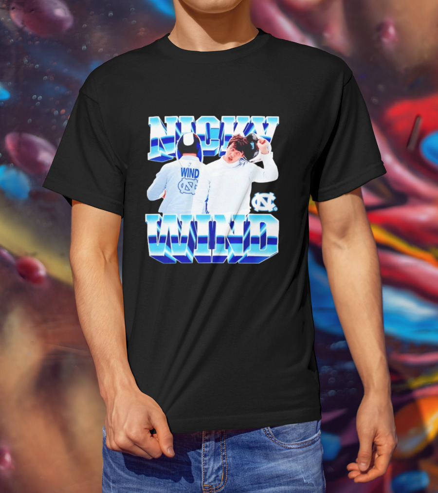 Nicky Wind North Carolina Fencing UNC Tar Heels T-Shirt