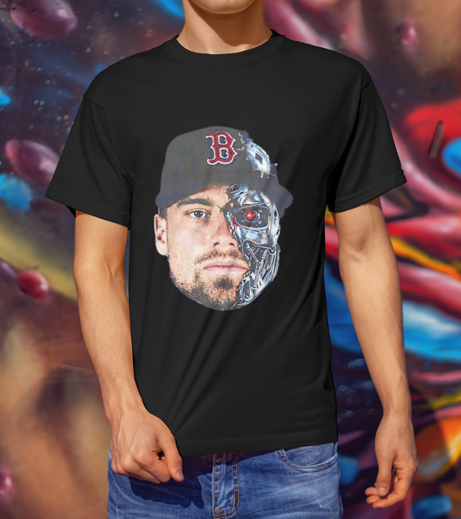 Caleb Durbin Boston Red Sox Cyborg Terminator Mashup T-Shirt