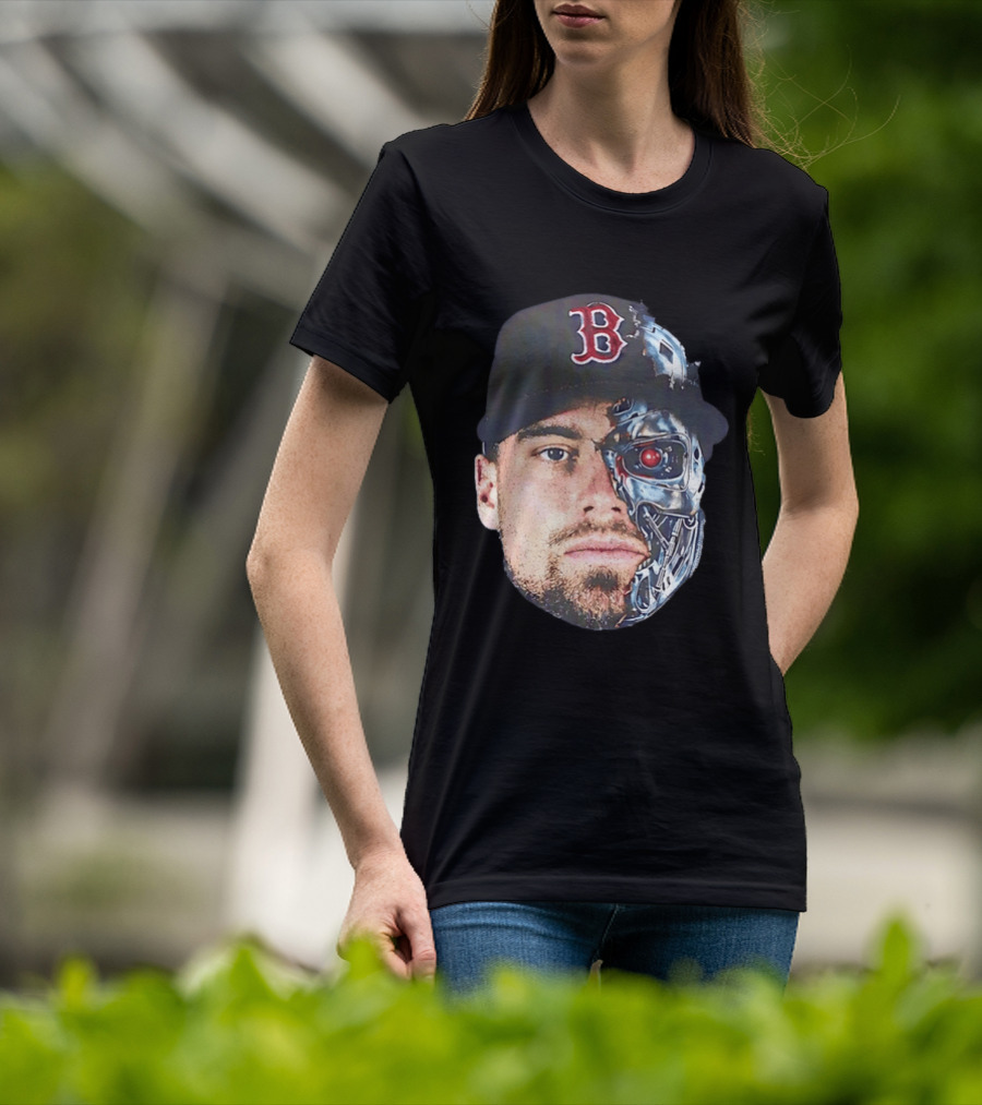 Caleb Durbin Boston Red Sox Cyborg Terminator Mashup T-Shirt
