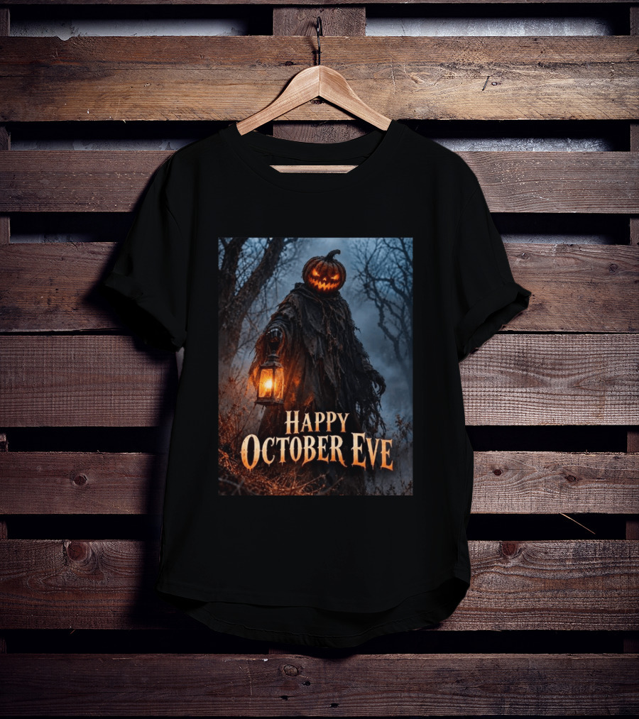 Happy October Eve Halloween Pumpkin Lantern Vibes T-Shirt