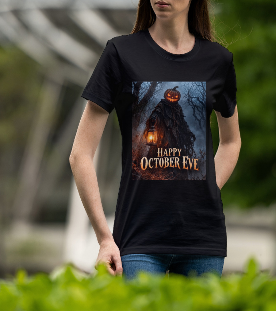 Happy October Eve Halloween Pumpkin Lantern Vibes T-Shirt