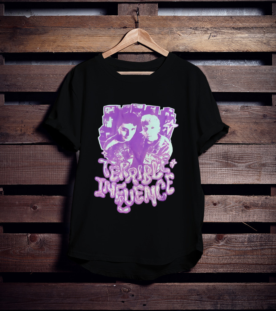Dan And Phil Terrible Influence Purple Aesthetic T-Shirt