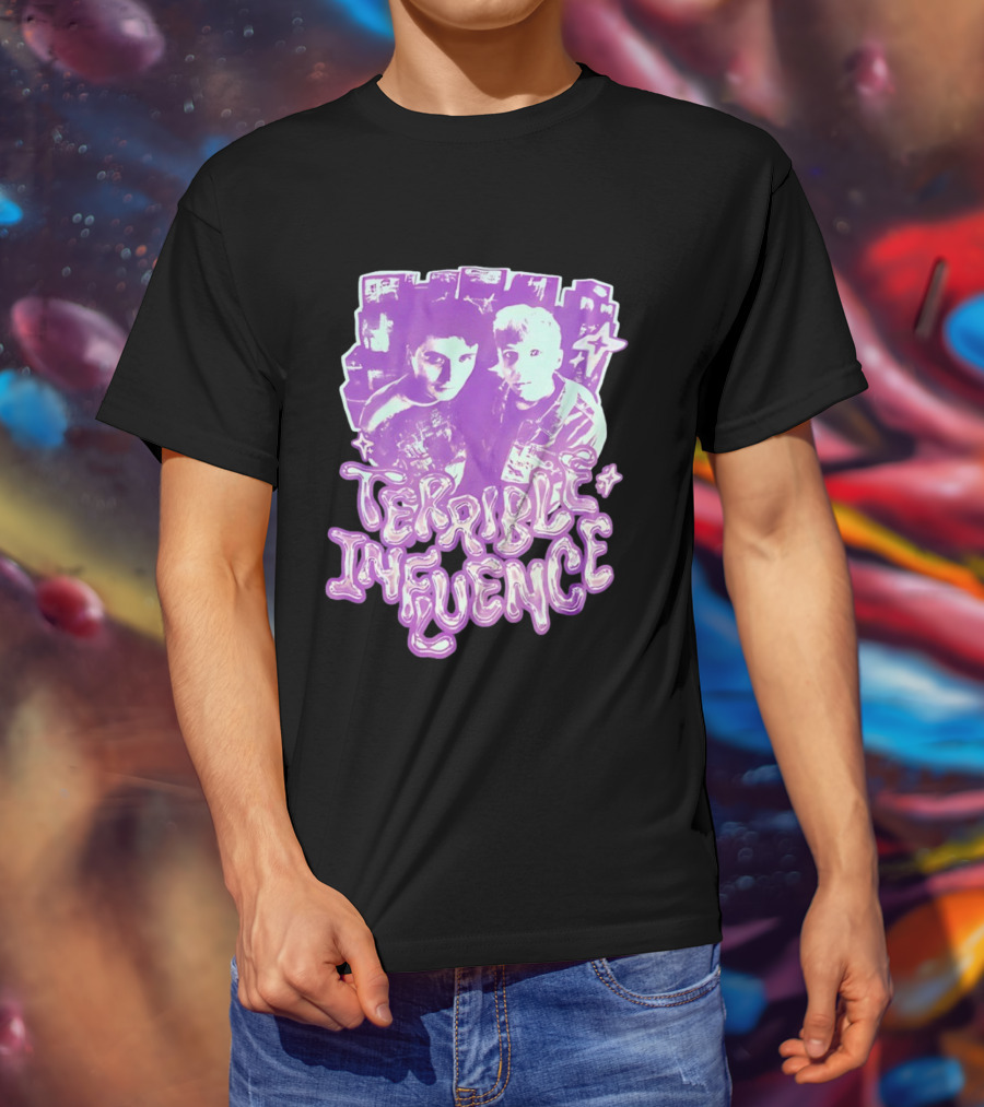 Dan And Phil Terrible Influence Purple Aesthetic T-Shirt