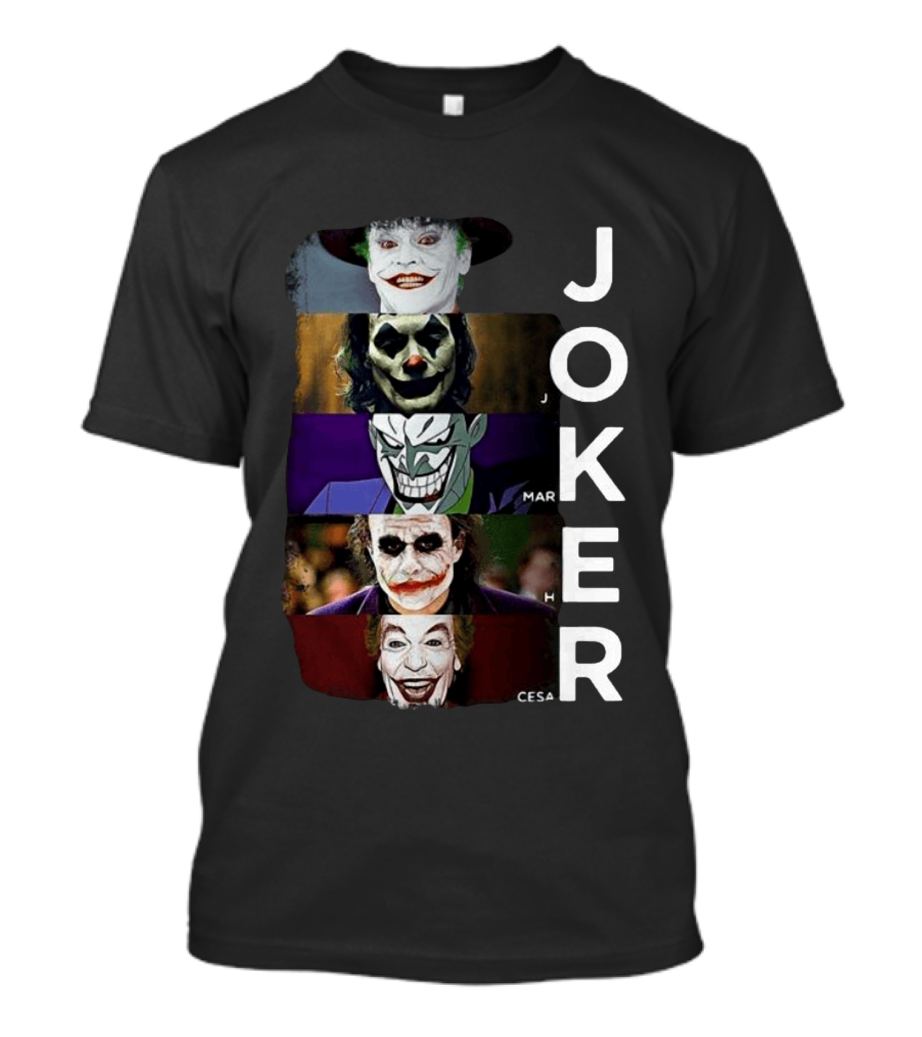 Joker Jack Nicholson Joaquin Phoenix Mark Hamill Heath Ledger Cesar Romero T-Shirt