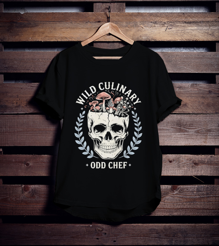 Wild Culinary Odd Chef Skull Mushroom T-Shirt