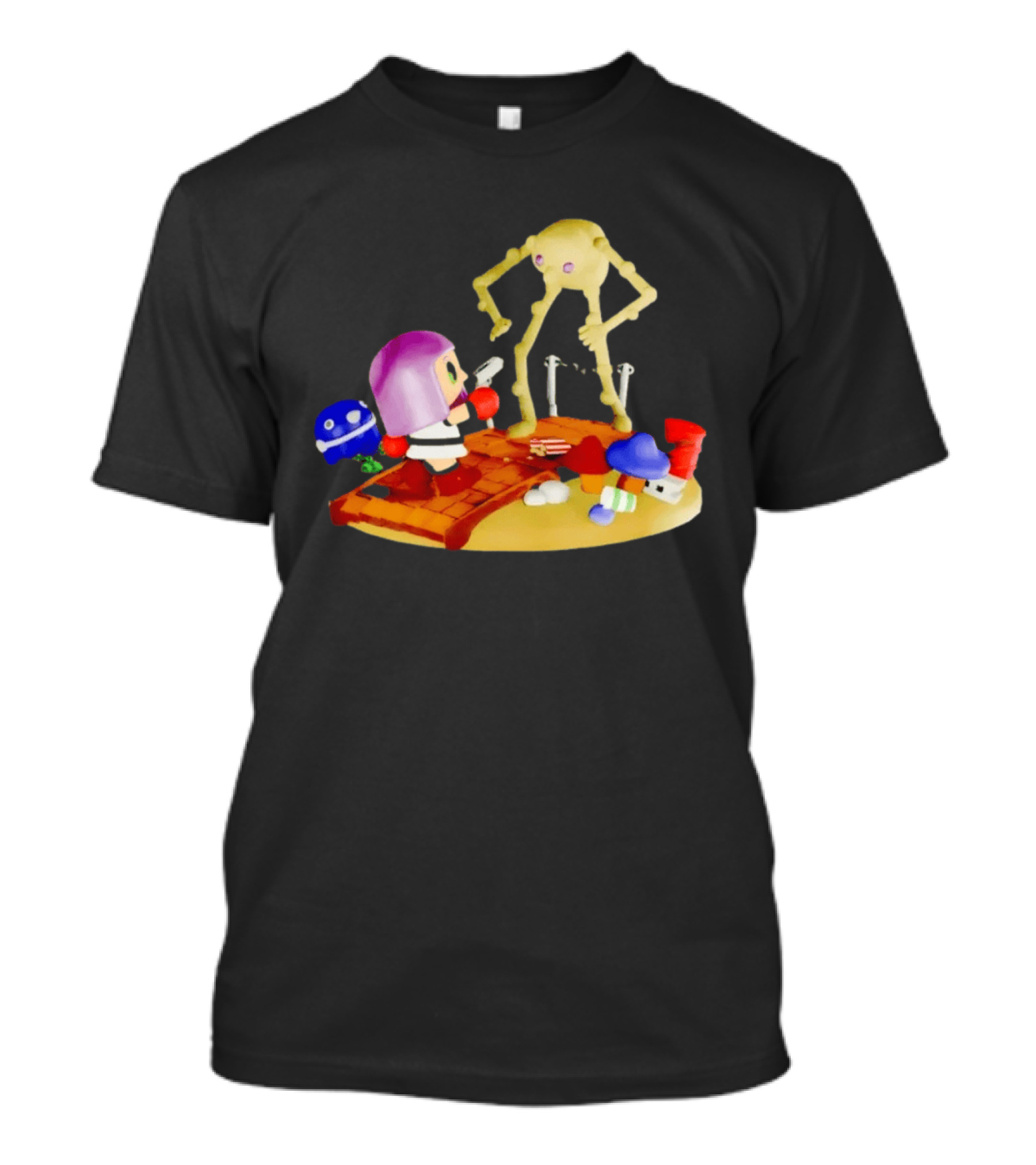 Little Mac Vs Yellow Devil Punch Out Nostalgic Battle Scene T-Shirt
