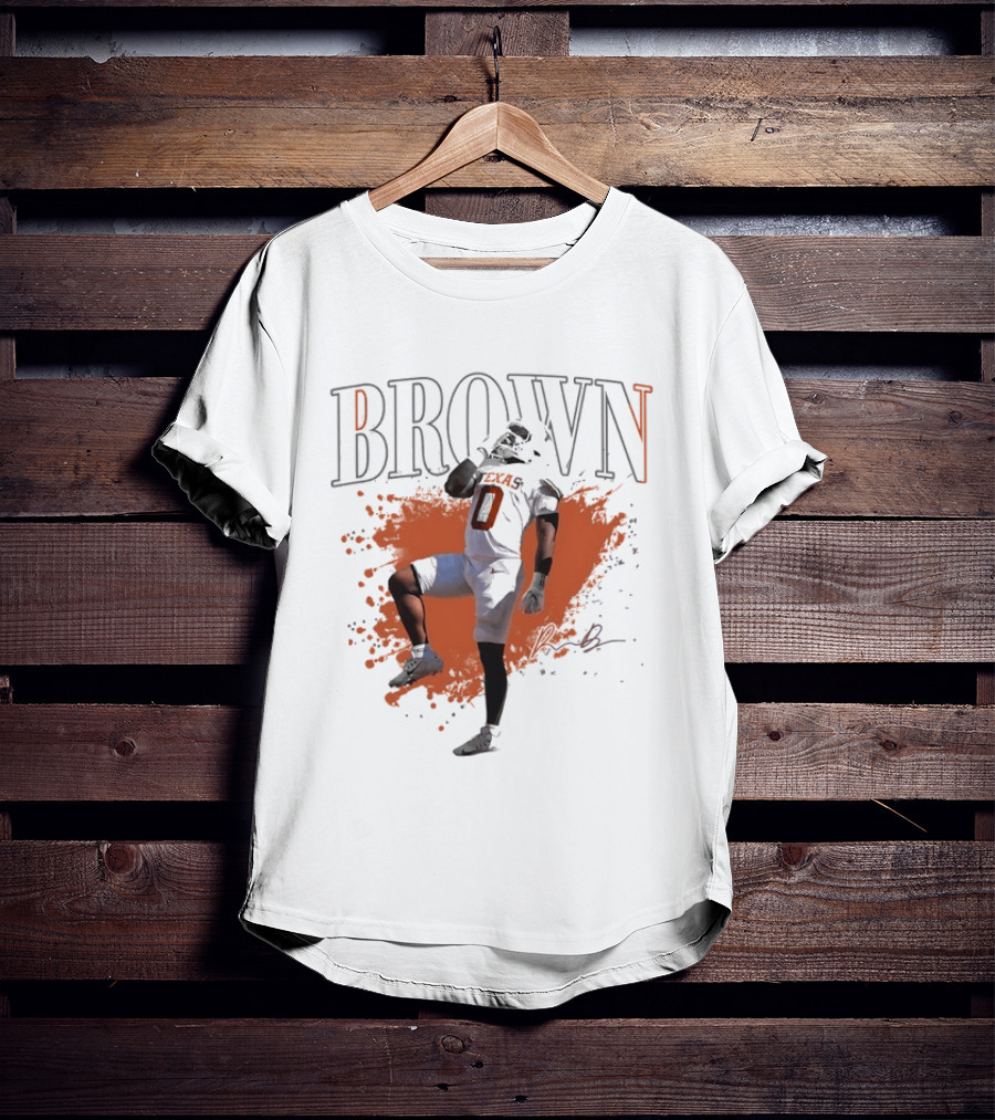 Jahleel Brown Texas Longhorns Number 0 Football Player T-Shirt