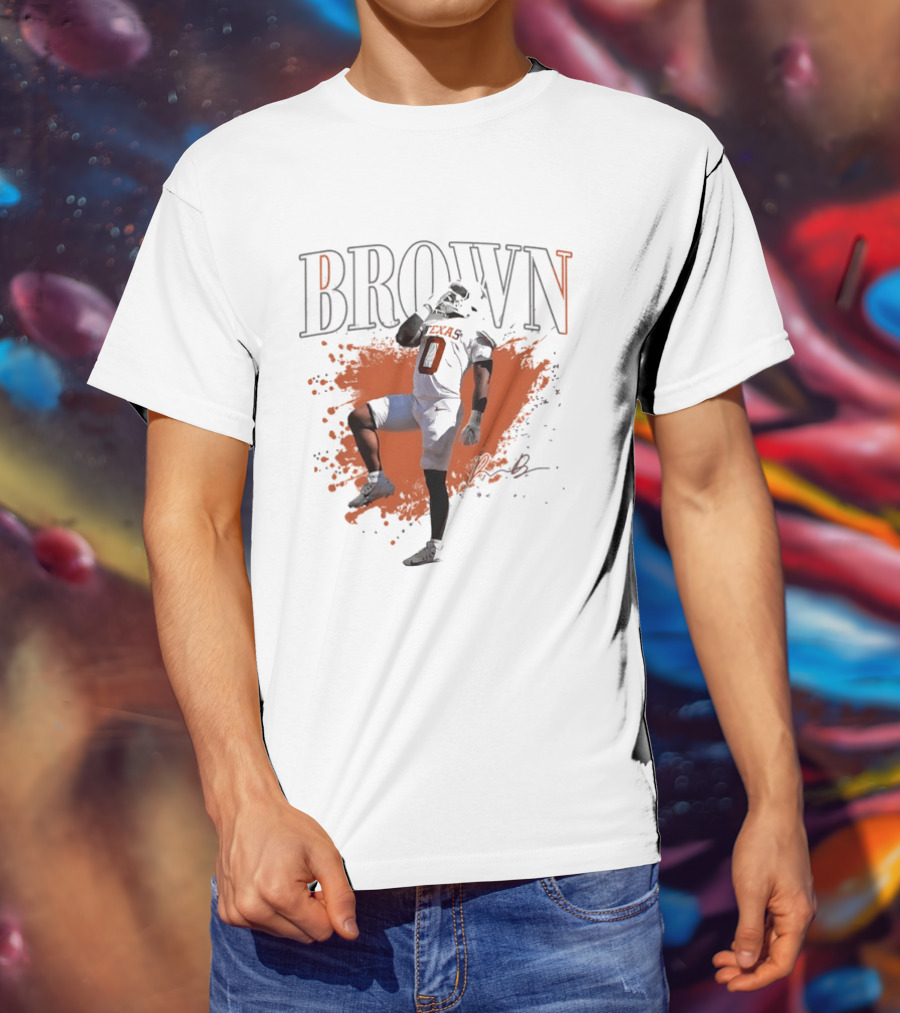 Jahleel Brown Texas Longhorns Number 0 Football Player T-Shirt