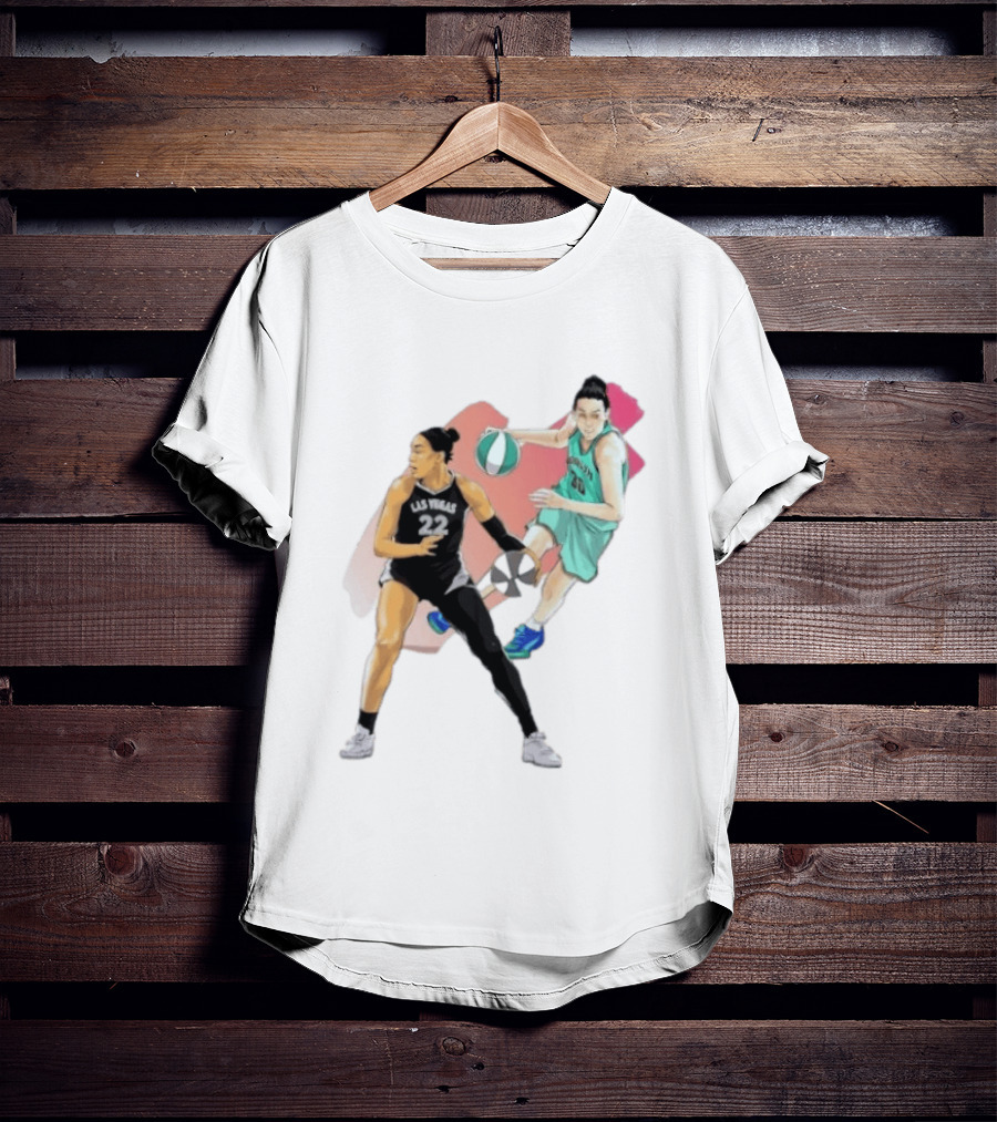 Las Vegas A'ja Wilson 22 And Brooklyn Breanna Stewart 30 T-Shirt
