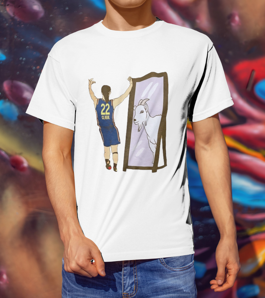 Caitlin Clark 22 Goat Indiana Fever Mirror T-Shirt