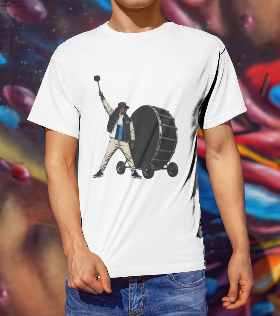Carolina Panthers Football Culture Supporter With Drum T-Shirt
