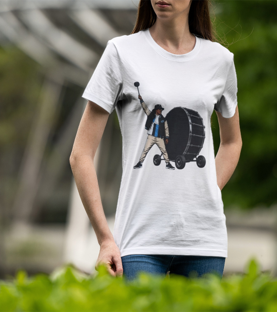 Carolina Panthers Football Culture Supporter With Drum T-Shirt