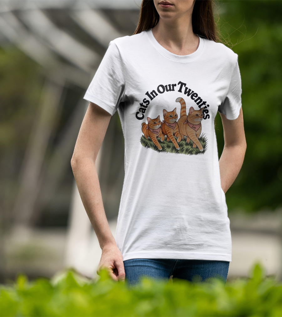 Cats In Our Twenties Sunny Saturn Leo Trio T-Shirt