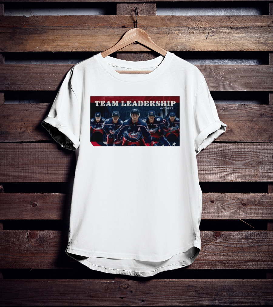 Columbus Blue Jackets NHL 2026 2027 Team Leadership October Alternate Captains T-Shirt