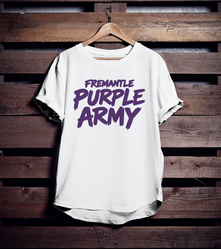Fremantle Purple Army Supporters Fan Gear T-Shirt