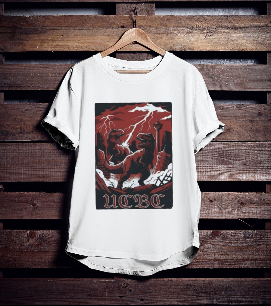 UCalgary UCBC Bhangra Rex Dinosaur City Destruction T-Shirt