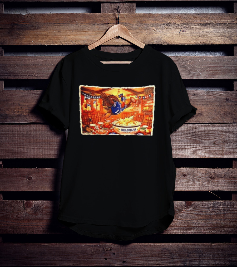 BillsMafia Thanksgiving Feast Turkey Touchdown Buffalo Bills Holiday Celebration T-Shirt