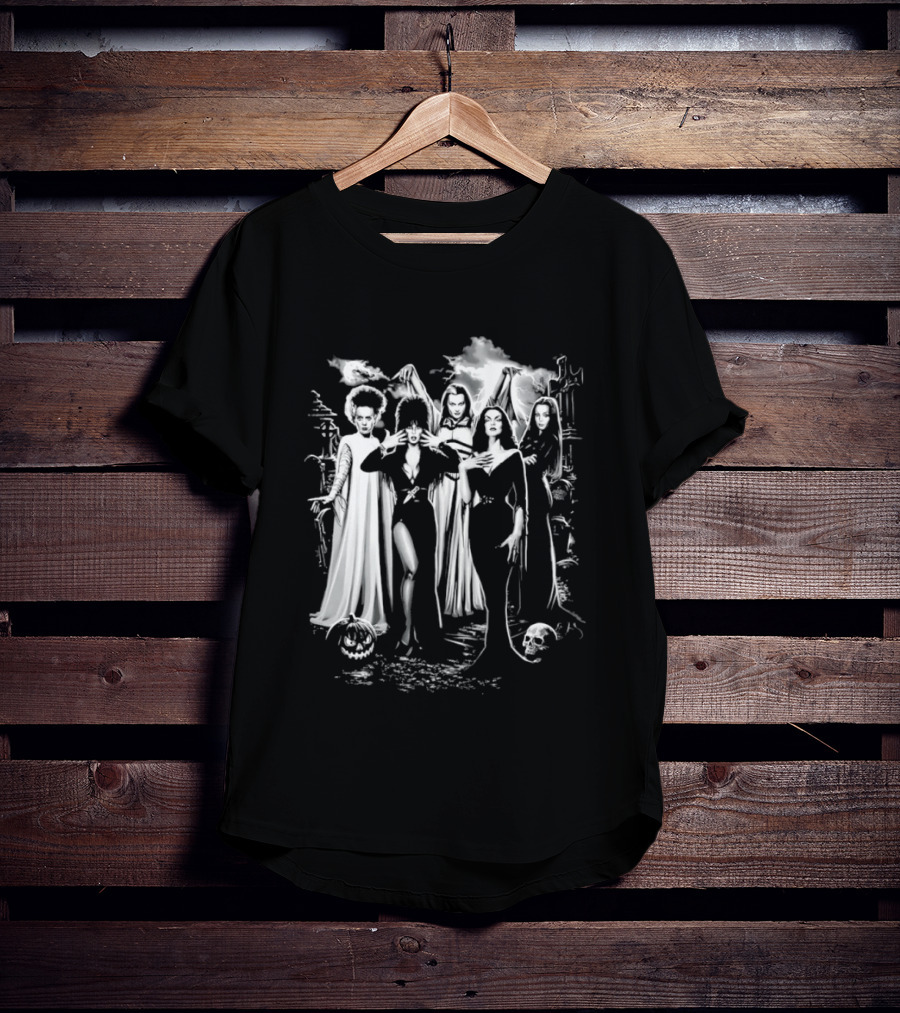 Bride Of Frankenstein Lily Munster Morticia Addams Vampira Gothic Horror T-Shirt