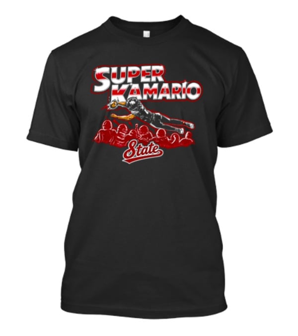Super Kamario State Football Player Diving Catch Crowd T-Shirt