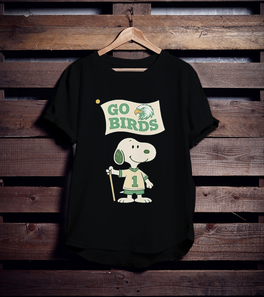 Snoopy Go Birds Philadelphia Eagles Team Spirit T-Shirt