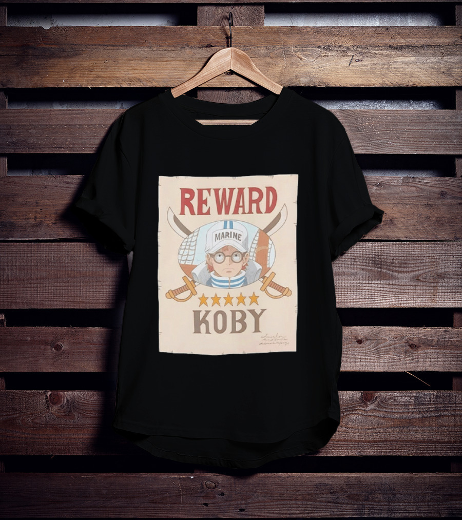 Reward Marine Koby One Piece Anime Five Stars T-Shirt