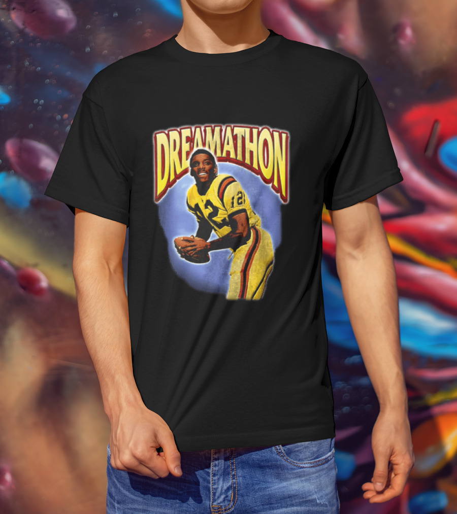 Doug Williams Dreamathon Black Knights 12 Throwing Football T-Shirt