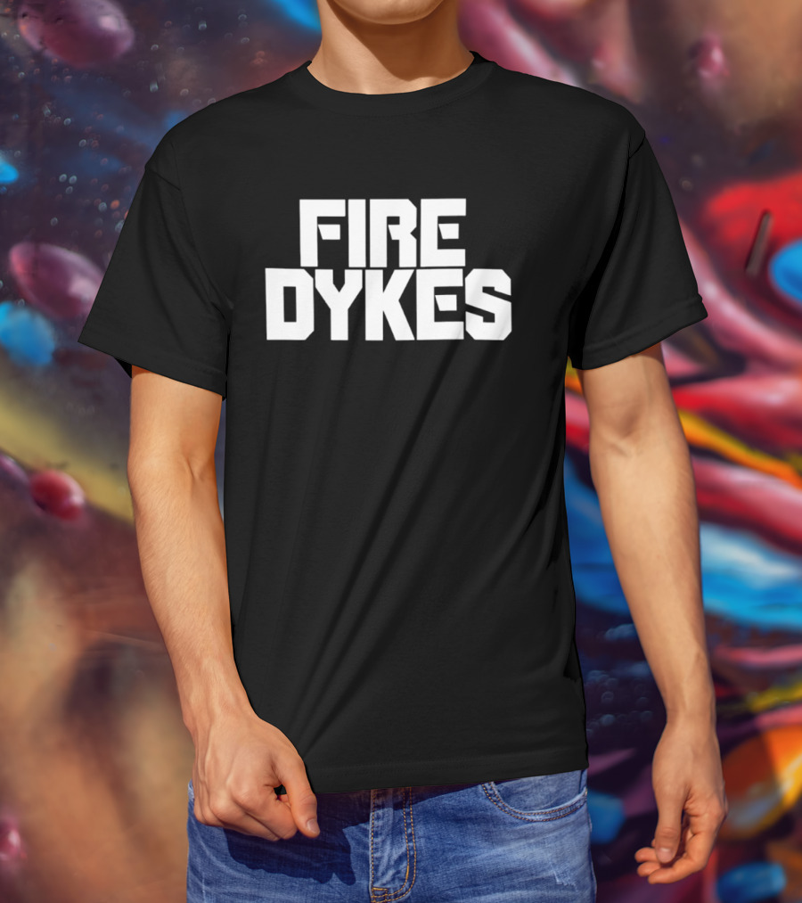 Lesbian Pride LGBTQ Queer Activism Fire Dykes T-Shirt