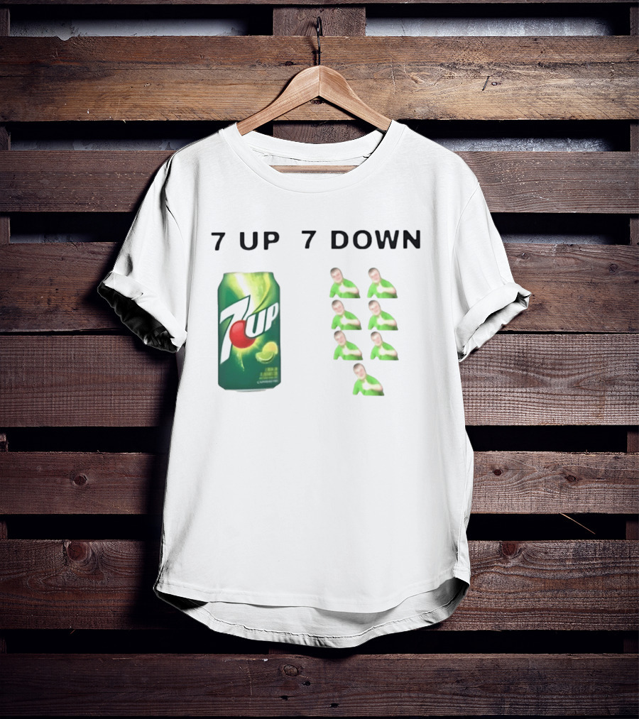 7 Up 7 Down Meme Soda Can With Seven Thumbs Up T-Shirt