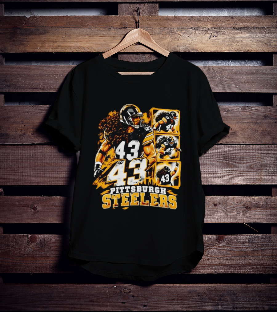 Troy Polamalu 43 Pittsburgh Steelers Football Legend T-Shirt