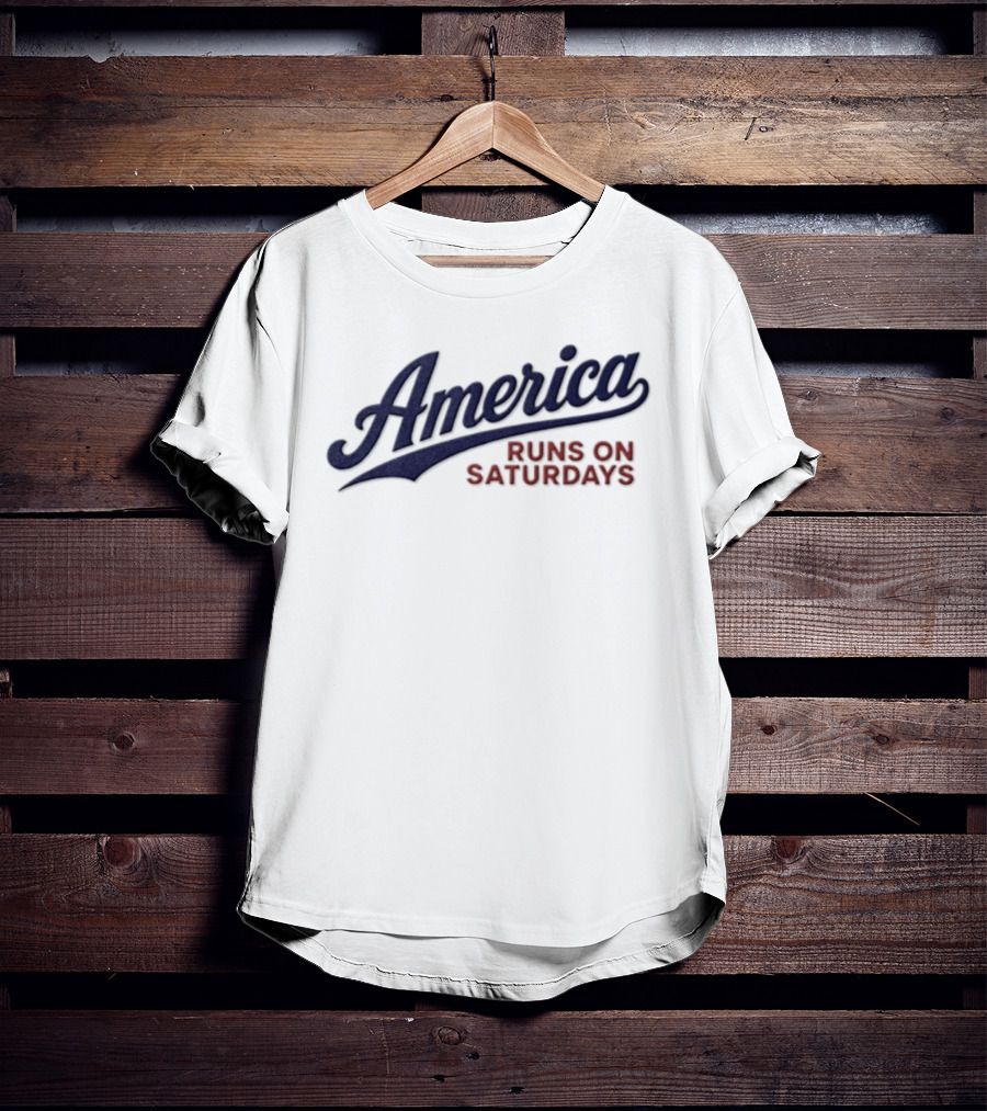 America Runs On Saturdays College Football T-Shirt