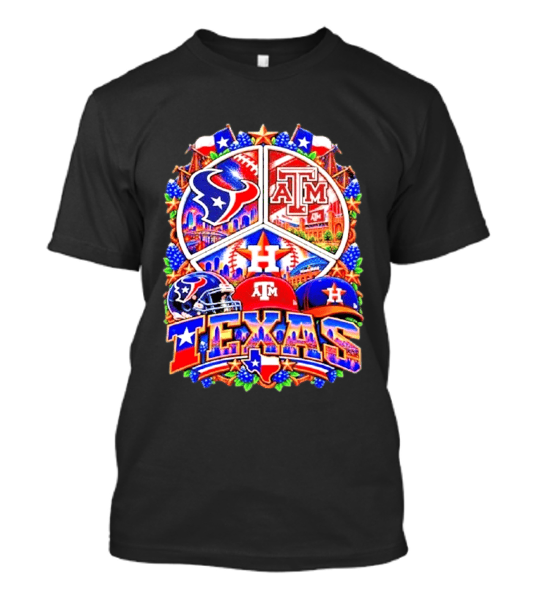 Houston Texans Texas A&M Aggies Houston Astros Texas Sports Team T-Shirt