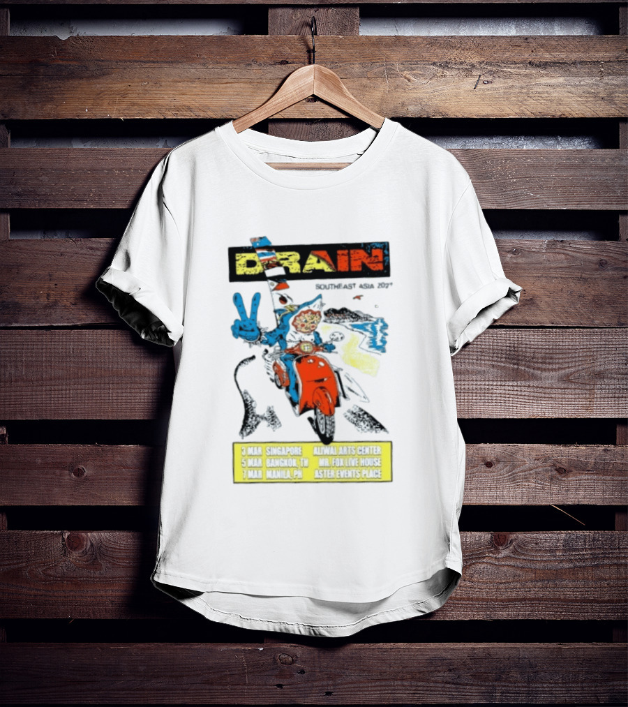 Drain Southeast Asia 2027 Tour Hardcore Singapore Bangkok Manila Dates Venues T-Shirt