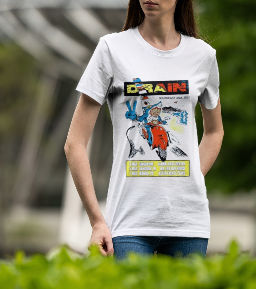 Drain Southeast Asia 2027 Tour Hardcore Singapore Bangkok Manila Dates Venues T-Shirt