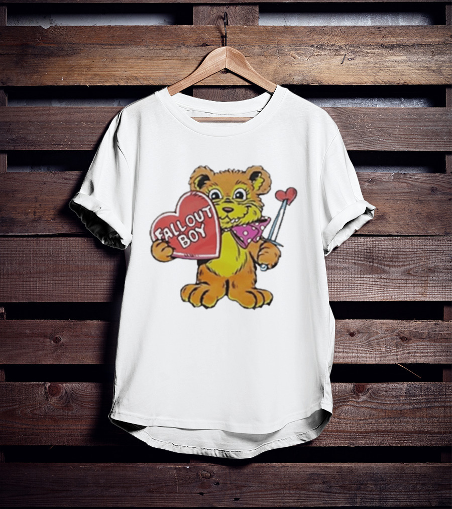 Fallout Boy Every Lover's Got A Little Dagger In Their Hand Bear Holding Heart T-Shirt