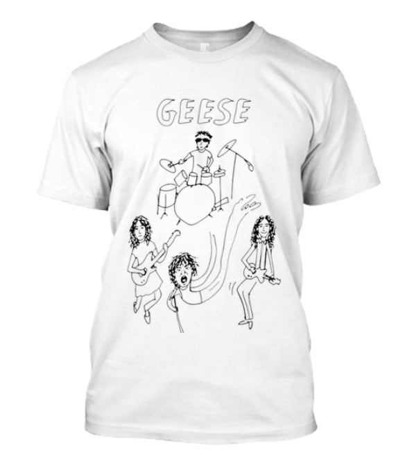 Geese Band Indie Rock Line Drawing Vintage Style Music T-Shirt